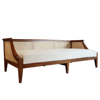 Noorvan Solid Wood Love Sofa (Teak) Side Angle
