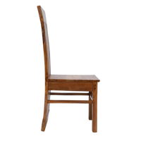 Oakra Teak Wood Dining Chair (Teak) Side Angle