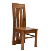 Oakra Teak Wood Dining Chair (Teak) Side View