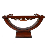Ohsio Solid Wood Console Table in Brown Gold color back view