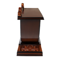 Ohsio Solid Wood Console Table in Brown Gold color side view