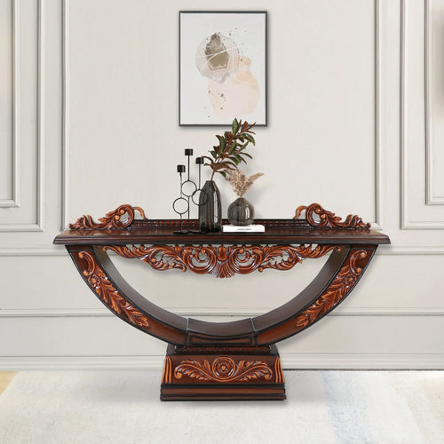 Ohsio Solid Wood Console Table lifestyle view