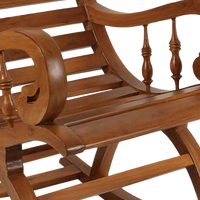 Omaha Teak Wood Rocking Chair in Teak color zoom view