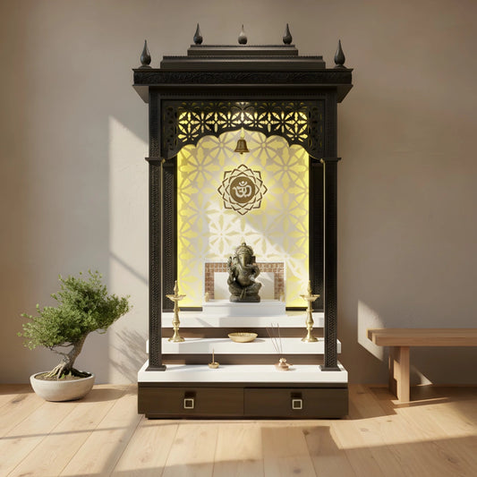 Ompeeth Teak Wood Mandap (Brown) lifestyle view 