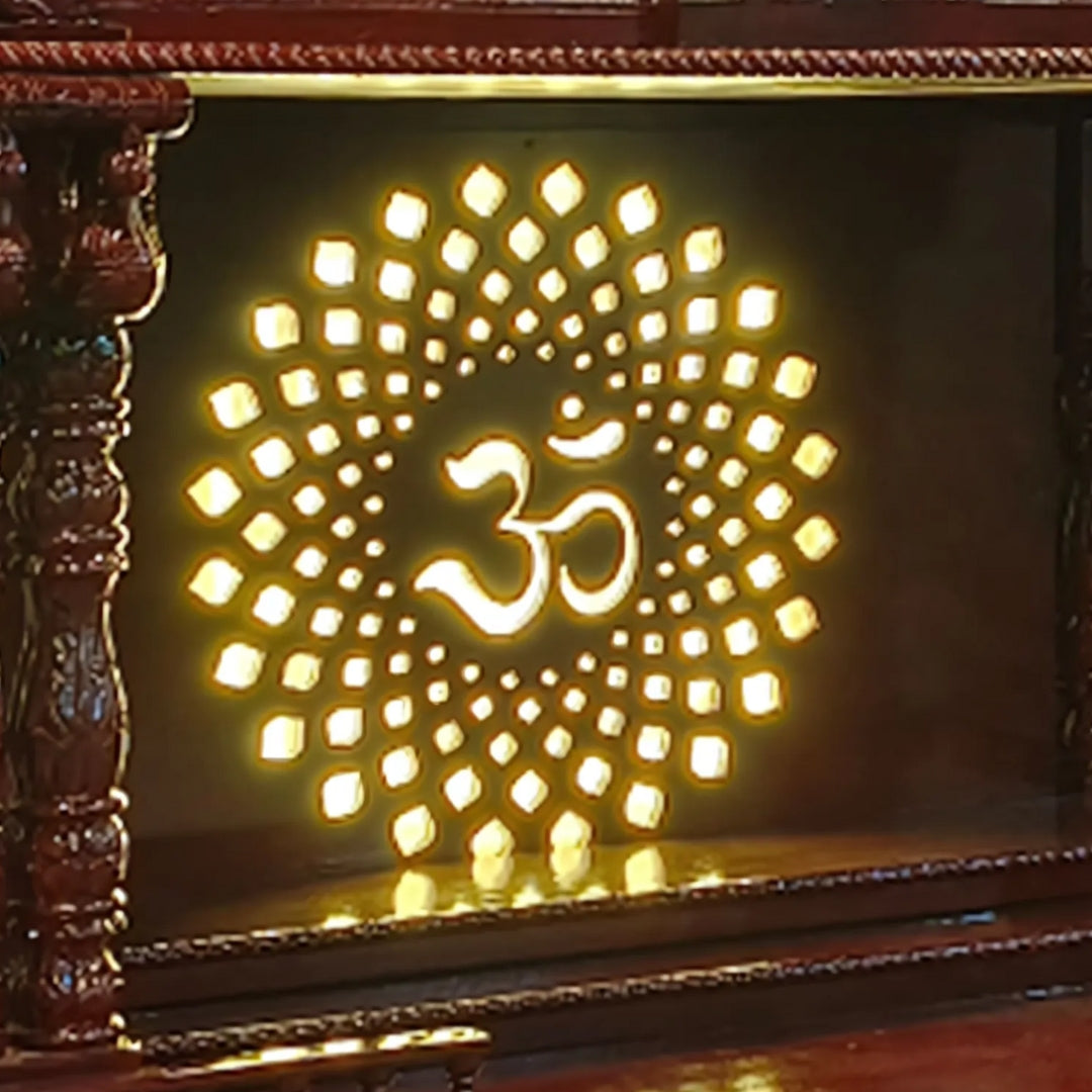 Omprabha Teak Wood Mandap (Brown) zoom view