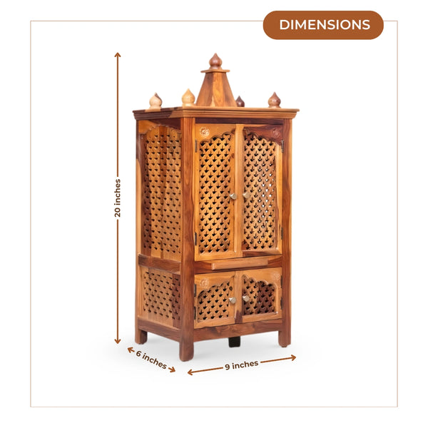 Omvara Teak Wood Mandir (Teak)ldimensions 