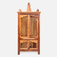 Omvara Teak Wood Mandir (Teak)front view