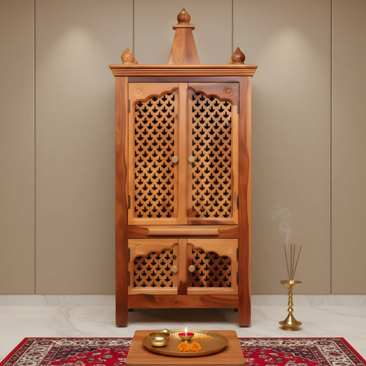 Omvara Teak Wood Mandir (Teak)lifestyel view 