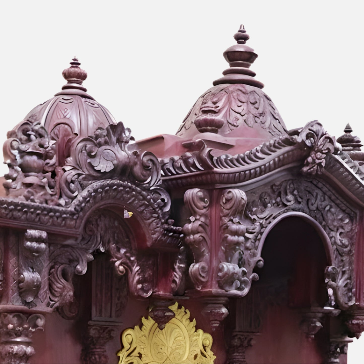 Omya Teak Wood Mandap (Cherry) dome view 