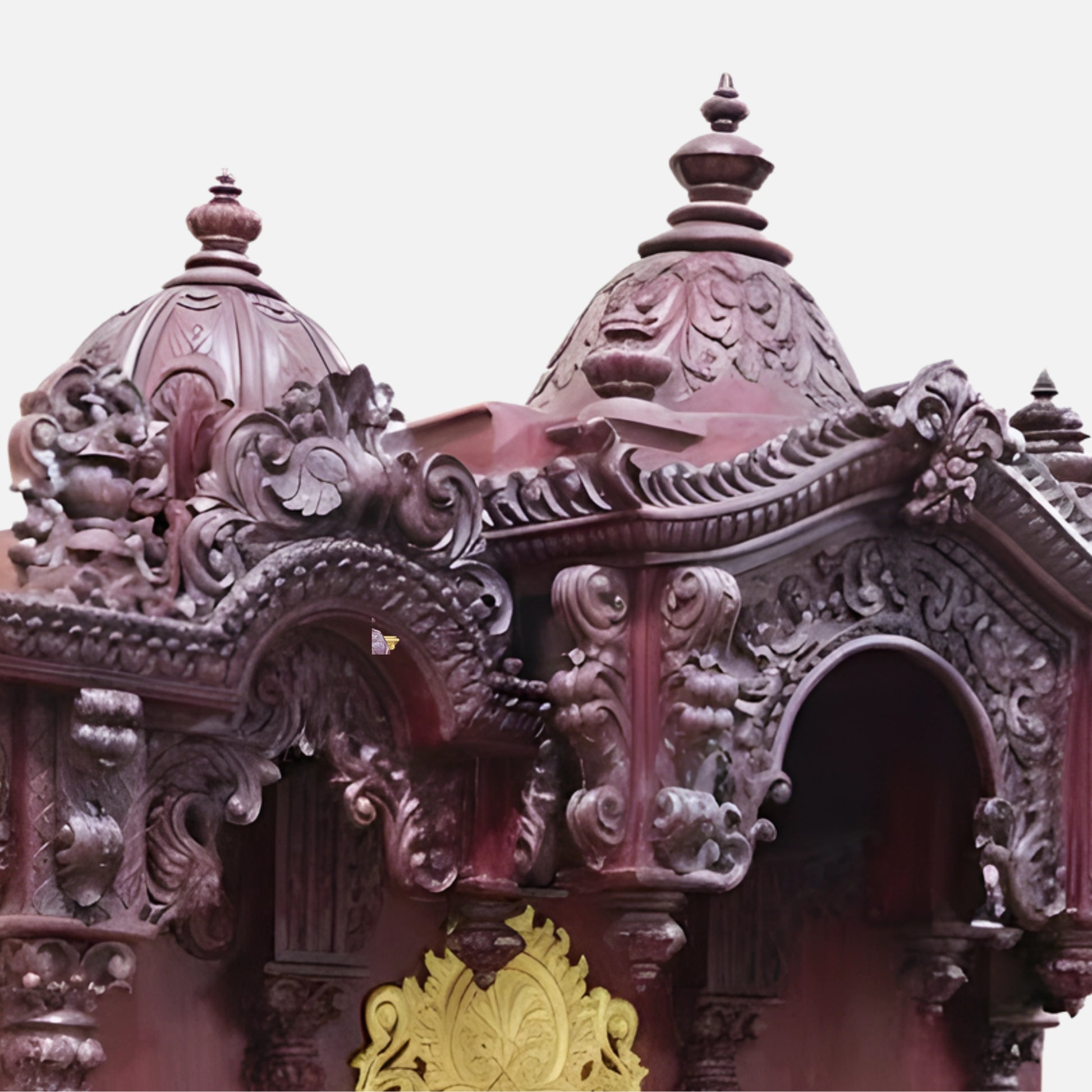 Omya Teak Wood Mandap (Cherry) dome view 