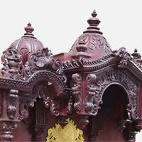 Omya Teak Wood Mandap (Cherry) dome view 