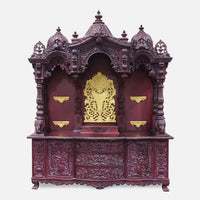 Omya Teak Wood Mandap (Cherry) front view 