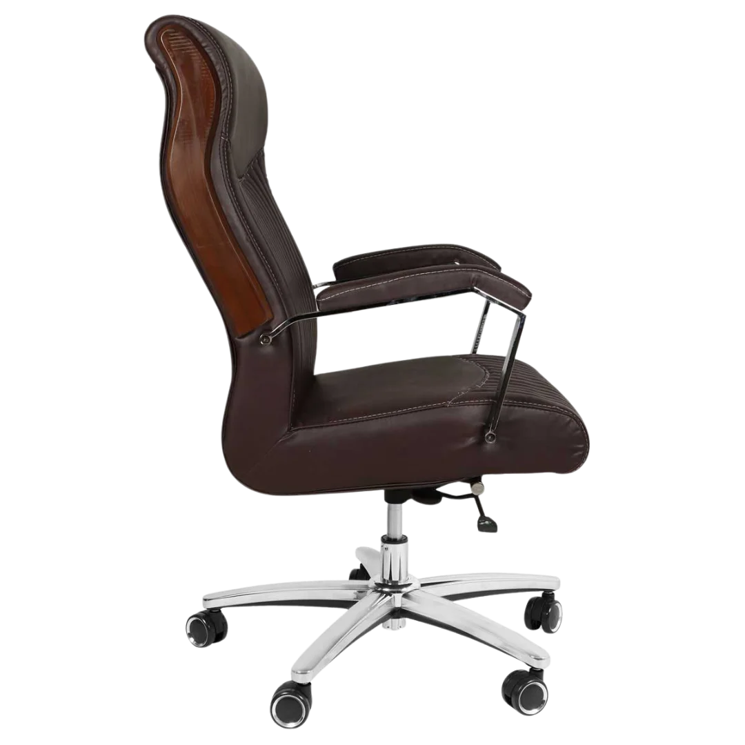 Onesta High Back Office Executive Chair (Brown) Side Angle