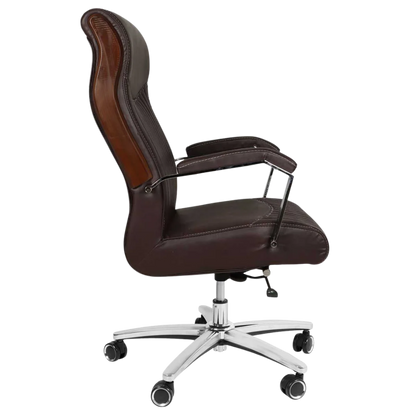 Onesta High Back Office Executive Chair (Brown) Side Angle