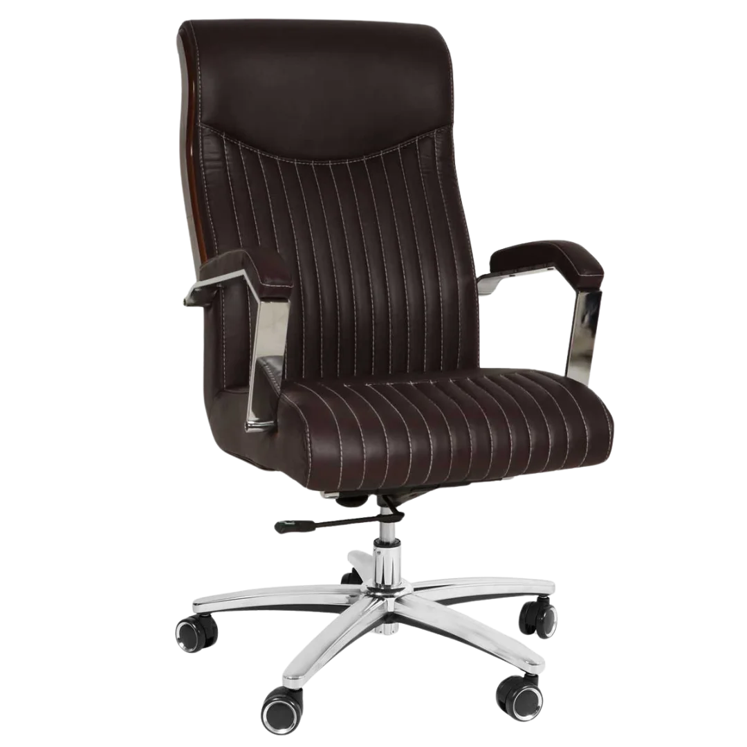 Onesta High Back Office Executive Chair (Brown) Side View