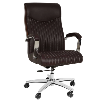 Onesta High Back Office Executive Chair (Brown) Side View