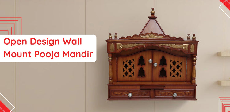Open Design Wall Mount Pooja Mandir banner