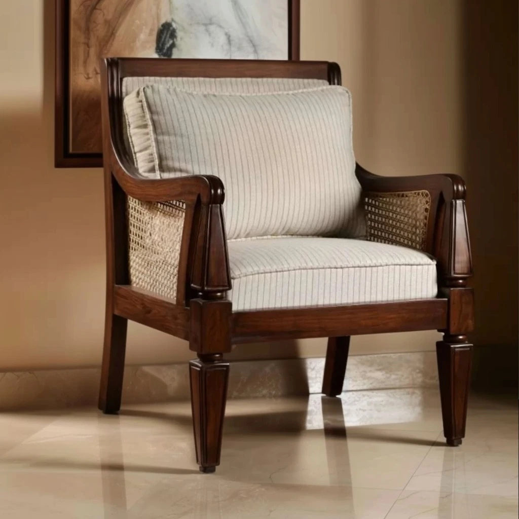 Orion Teak Wood Lounge Chair (Teak) lifestyle view 