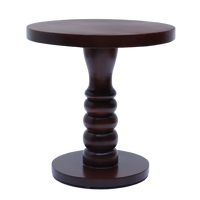 Ornate Teak Wood Coffee Table (Brown) Front View