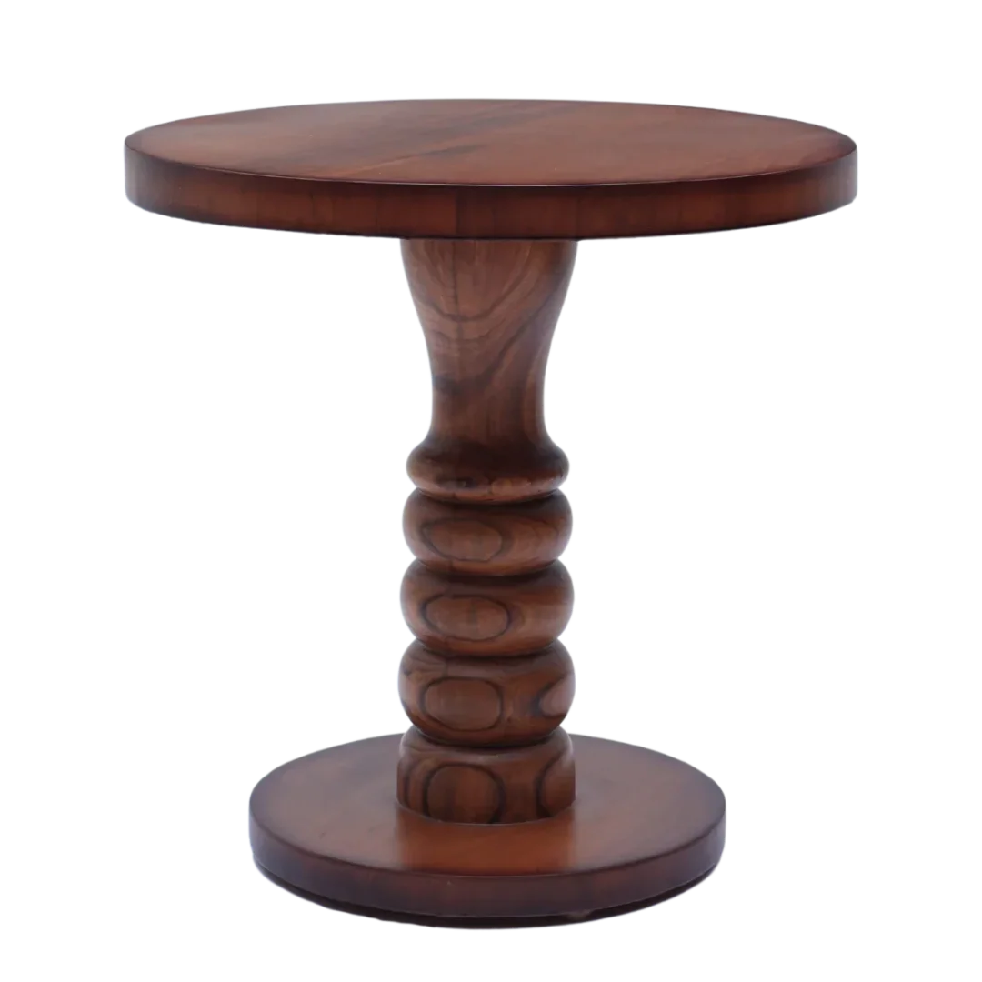 Ornate Teak Wood Coffee Table (Teak) Front View