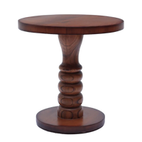 Ornate Teak Wood Coffee Table (Teak) Front View
