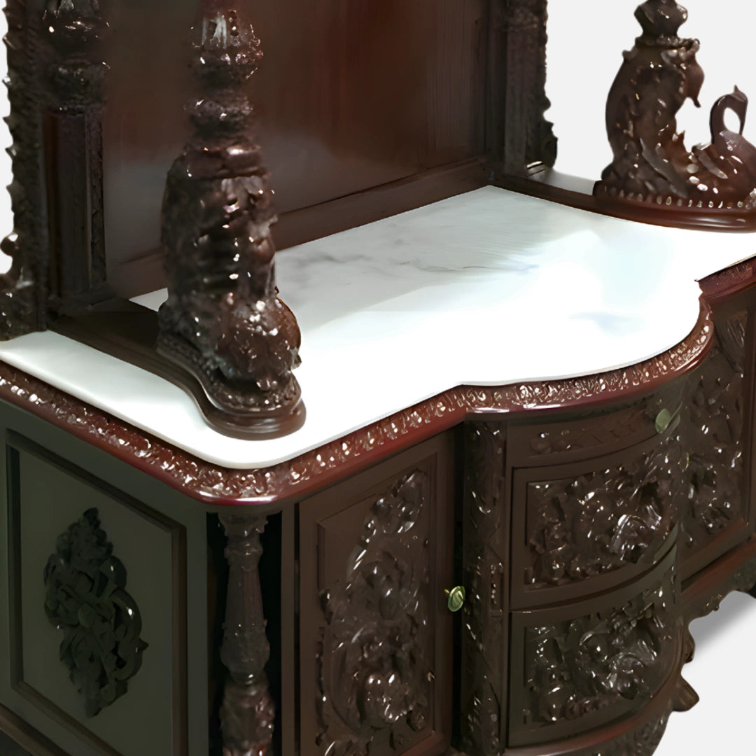 Padmanabha Teak Wood Mandap (Cherry) drawers