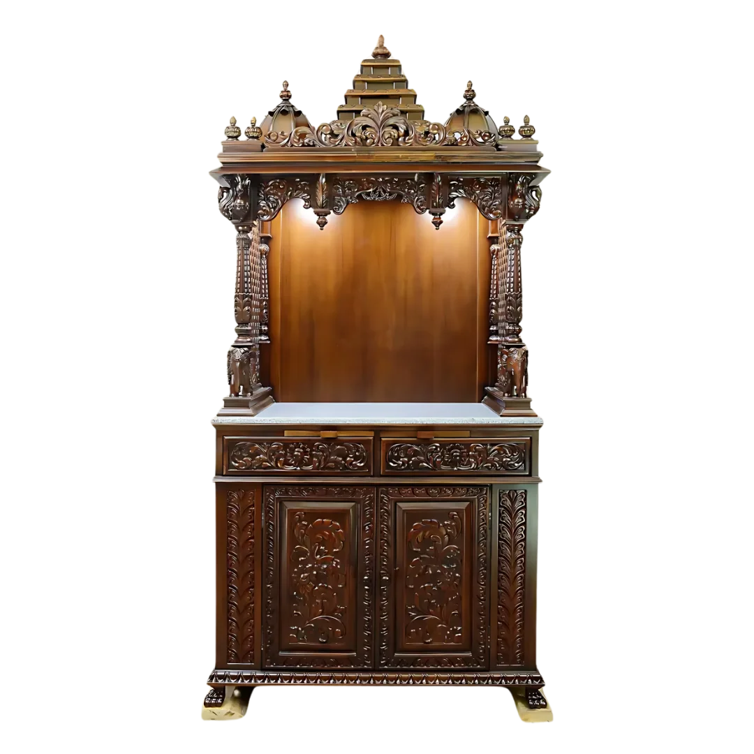 Padmanidhi Teak Wood Mandap (Brown) front view