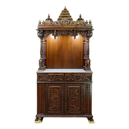 Padmanidhi Teak Wood Mandap (Brown) front view
