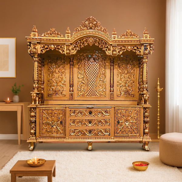 Padmashri Teak Wood Mandap (Gold) lifestyel view 