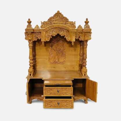 Padmavedi Teak Wood Mandap (Teak) open drawer view