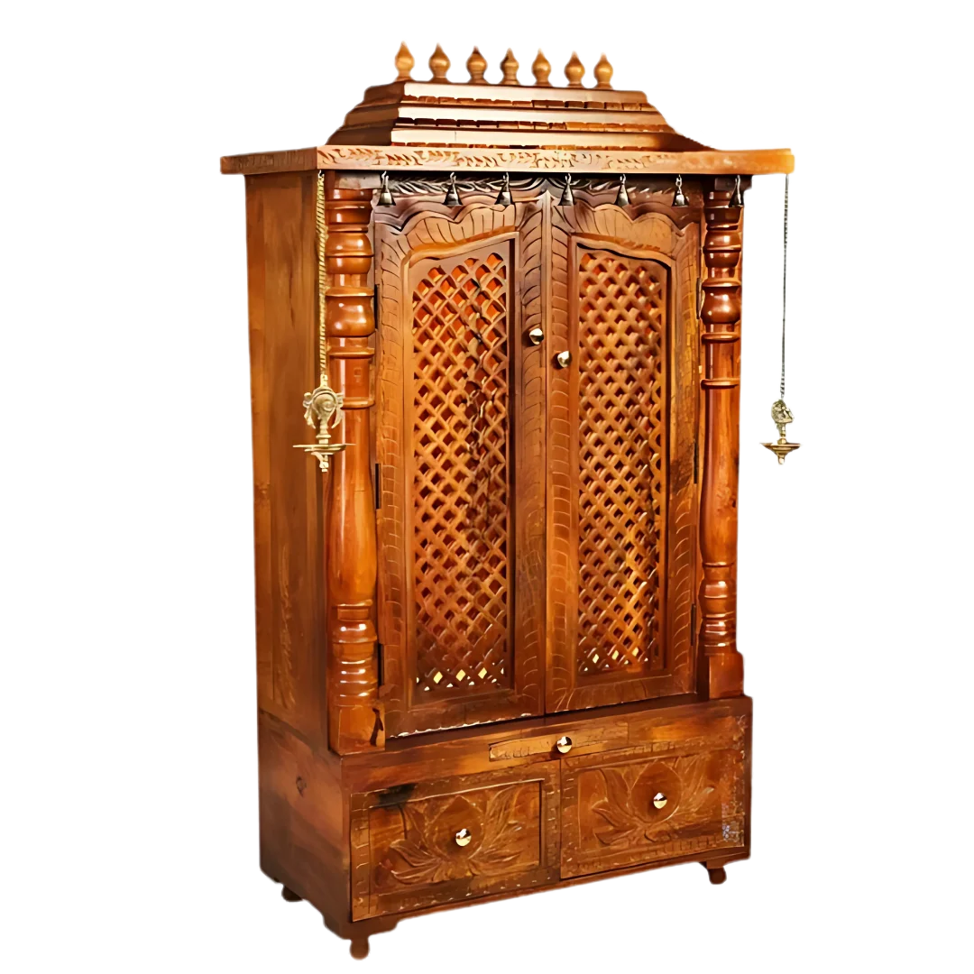 Padmavik Sheesham Wood Mandap (Teak) Side Angle 