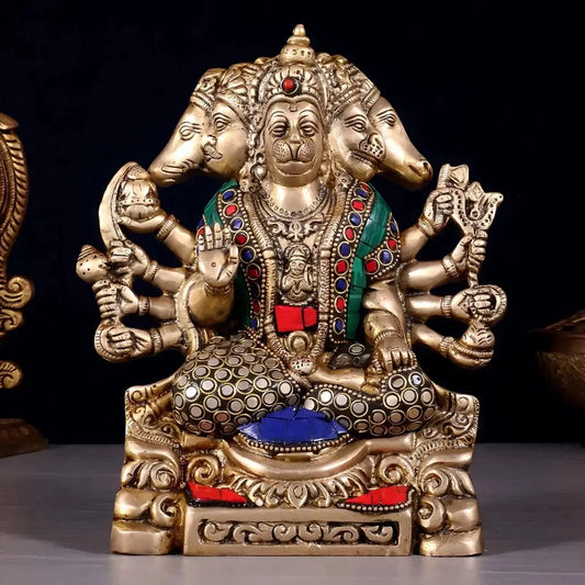 Panchamukhi Hanuman Brass Idol 11 lifestyle view