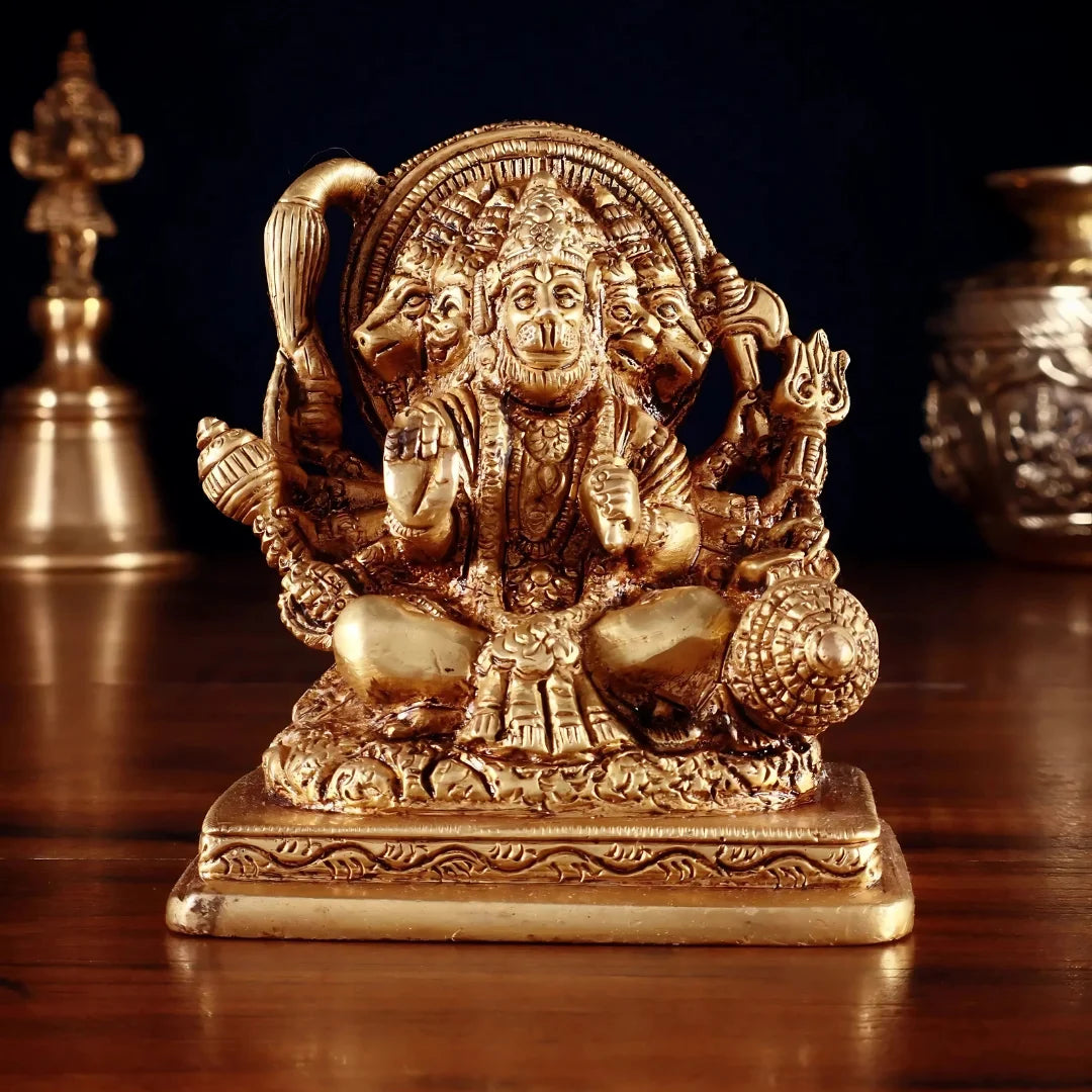 Panchamukhi Hanuman Brass Idol 6 lifestyle view