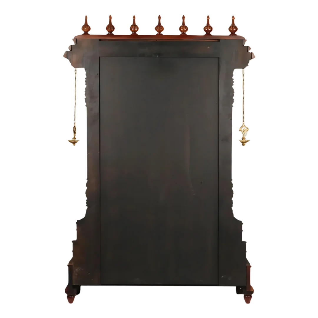 Param Teak Wood Mandap (Brown) back view