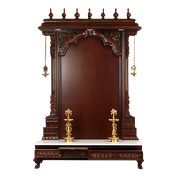 Param Teak Wood Mandap (Brown) front view
