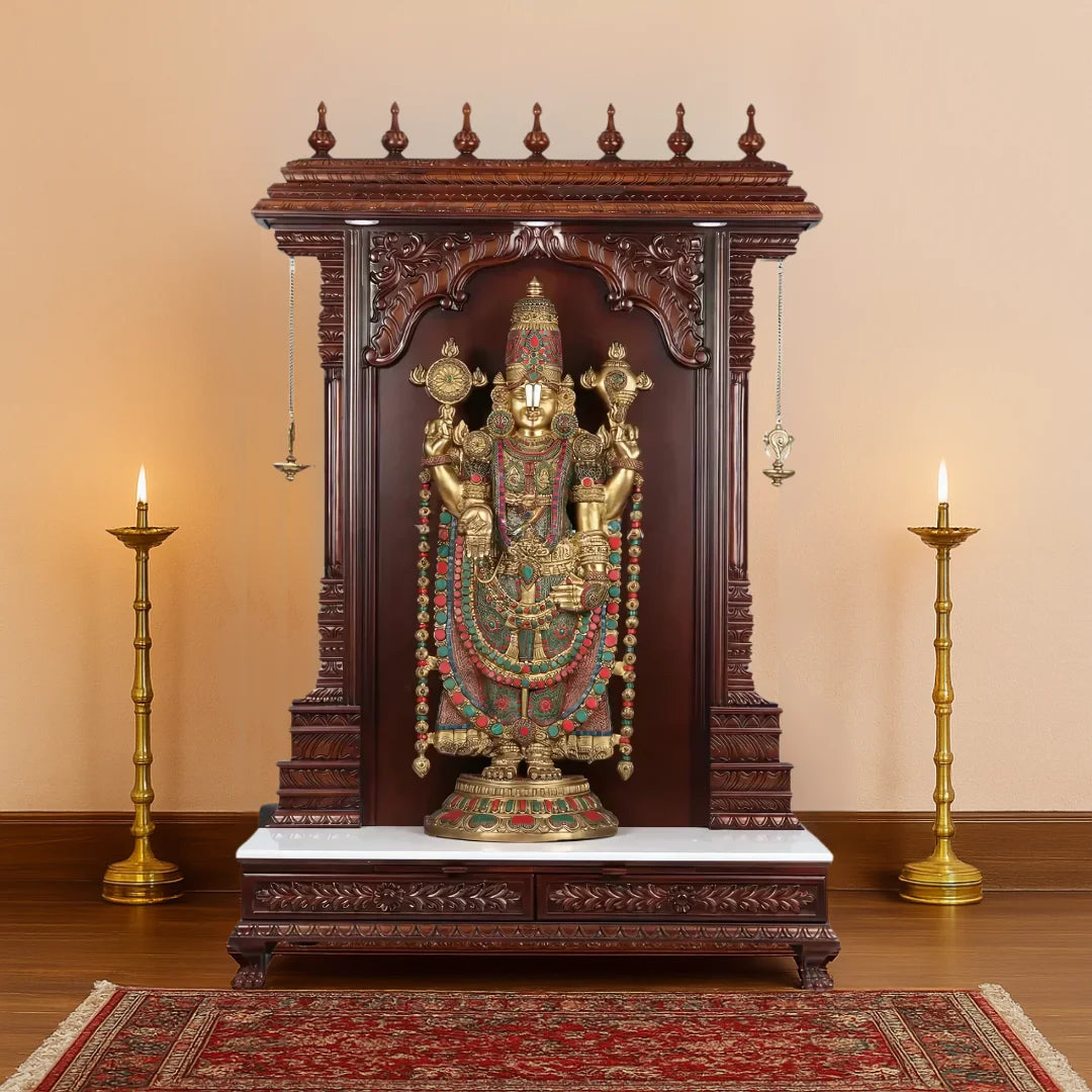 Param Teak Wood Mandap (Brown) life style view