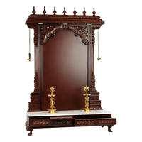 Param Teak Wood Mandap (Brown) side angle 