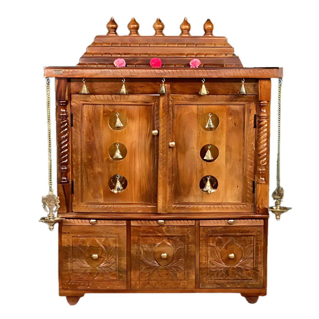 Pavitraa Sheesham Wood Mandir - Teak
