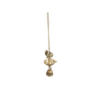 Peacock Brass Hanging Diya front view