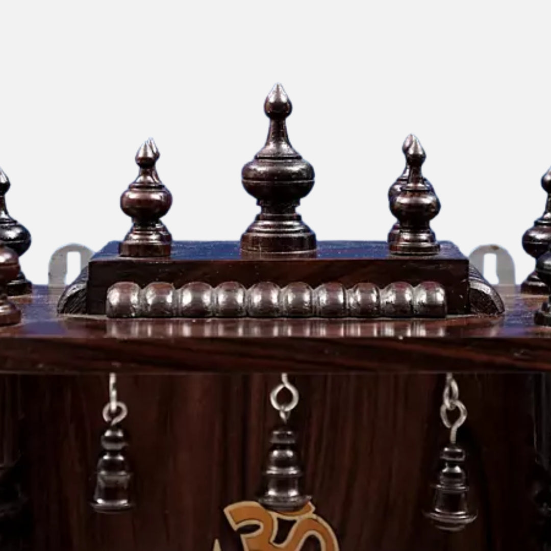 Peethika Teak Wood Mandir (Brown) zoom view 