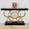 Pique Solid Wood Console Table (Black Gold) lifestyle view