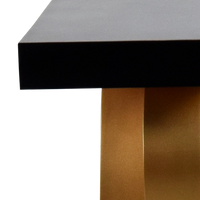 Pique Solid Wood Console Table in Brown Gold color zoom view