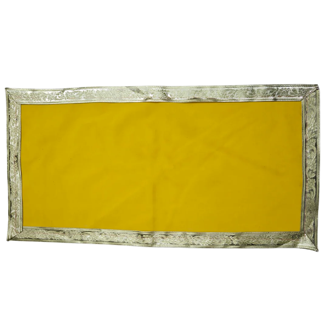 Yellow Velvet Pooja Aasan