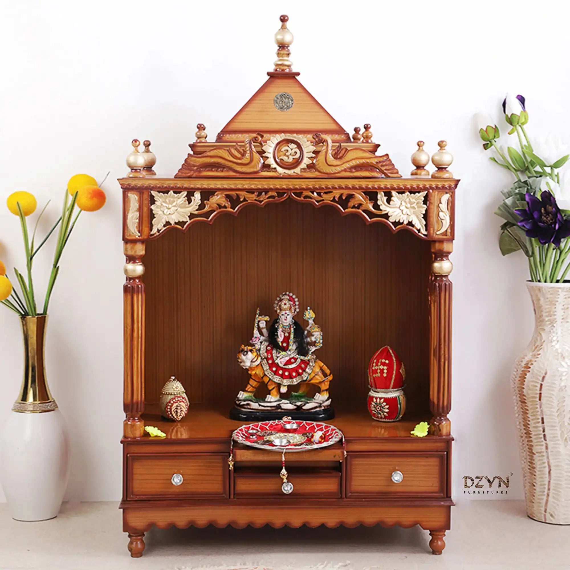Pooja Graham Pooja Mandir in Teak Color