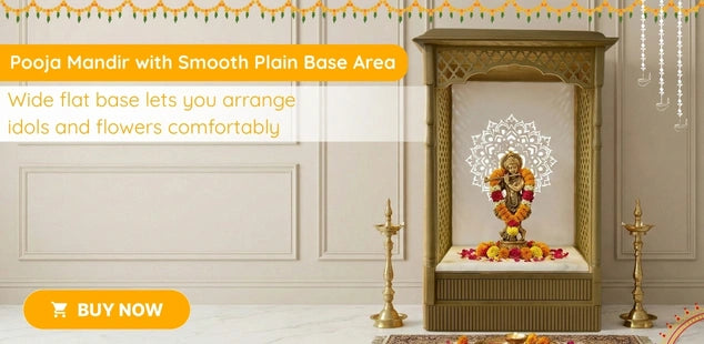 Pooja Mandir with Plain Pooja Area Base banner 