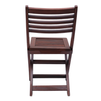 Portico Solid Wood Living Room Chair (Brown) back view