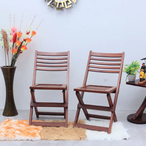 Portico Solid Wood Living Room Chair (Brown)