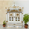 Prabhava Floor Rested Pooja Mandir with Door (White Gold) lifestyle view