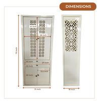 Prakash Dham Teak Wood Mandap (White) dimensions