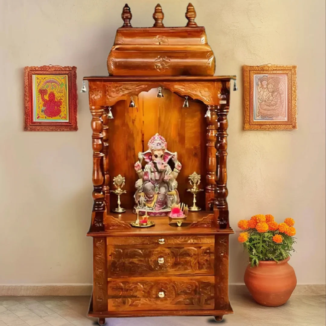 Prakriti Sheesham Wood Mandir (Teak) Lifestyle image